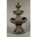 54" Three Tier Outdoor Patio Garden Water Fountain - Cedar Finish