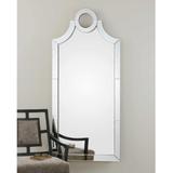 Uttermost Acacius 66" x 30" Elegant Asian Inspired Arched Wall Mirror - Antique Mirror