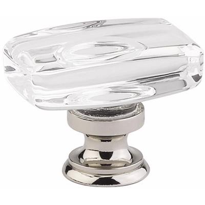 Emtek Crystal And Porcelain 1-5/8 Inch Rectangular Cabinet Knob