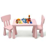 Gymax Kids Table & 2 Chairs Set Toddler Activity Play Dining Study - See Details