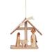 3.5" Beige Brown Hcrafted Nativity with Holy Family Dregeno Ornament