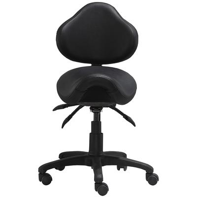 Adjustable Black Firm Saddle Stool Tilt Chair With Wheels Salon Dental Hygienist Rolling Dentist Clinical Hospital Lab