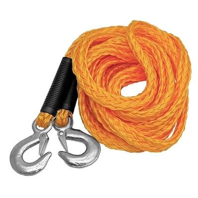 1" x 20' Tow Rope with Hooks - Orange - 1" x 20'