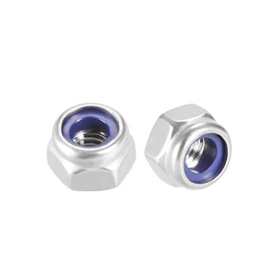 M4 x 0.7mm Nylon Insert Hex Lock Nuts, 316 Stainless Steel, 50 Pcs - 316 Stainless steel - M4(50 pcs)