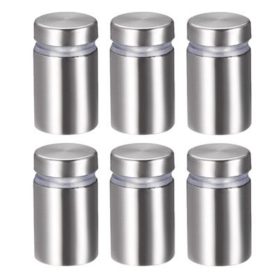 Glass Standoff Mount Stainless Steel Wall Standoff 16 x 27mm 6Pcs - 16mm x 27mm (6 Pack)