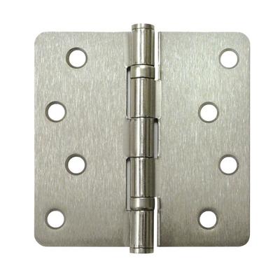 Deltana 4" x 4" Ball Bearing 1/4" Radius Corners Mortise Hinge - Pair