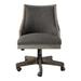 39.25” Aidrian Charcoal Desk Chair with Honey Stained Frame