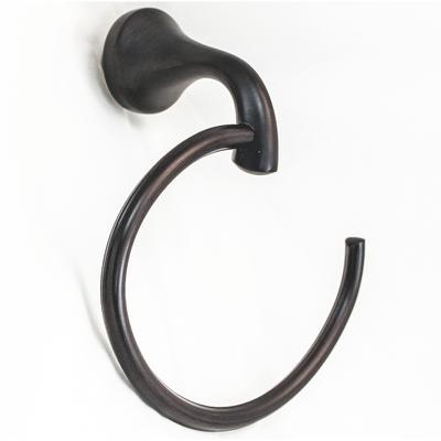 Stone Mill Hardware - Oil Rubbed Bronze Memphis Towel Ring - Brown