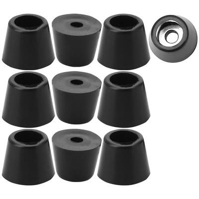 10pcs Rubber Feet Bumper Printer Pad with Metal Washer D12x8xH9mm - Black