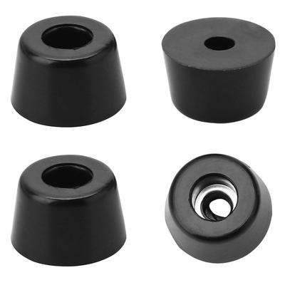 4pcs Rubber Feet Bumper Buffer Amplifiers with Washer, D16x14xH10mm - Black - 0.63"x0.551"x0.394"(Top D*Bottom D*H)