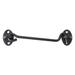 6"Cabin Eye Latch Privacy Hook w Screw for Slider Window Barn Shed - Black - 6"