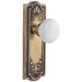 Grandeur Parthenon Solid Brass Rose Dummy Door Knob Set with Hyde Park