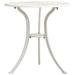 vidaXL Patio Table White 24.4"x24.4"x25.6" Cast Aluminum