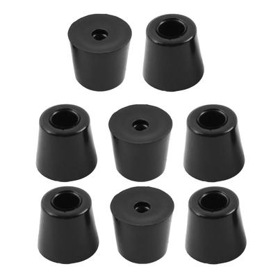 8pcs Rubber Feet Bumpers Pads for Speaker Chair Leg, D19x15xH17mm - Black - 0.748"x0.591"x0.669"(Top D*Bottom D*H)