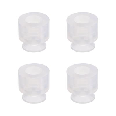 Soft Silicone Miniature Vacuum Suction Cup Bellow Suction Cup,4pcs - Clear White - M5 x 6mm 4pcs
