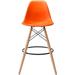 Counter Stool With Back Plastic Molded Wooden Eiffel Base For Kitchen Island Hotel Work High Chair Restaurant