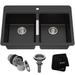 Kraus 33" Double Basin Dual Mount (Drop In or Undermount) Granite