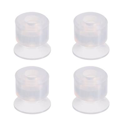 Clear Soft Silicone Miniature Vacuum Suction Cup 12x5mm Bellow Suction Cup,4pcs - M5 x 12mm 4pcs