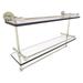 Allied Brass 22 Inch Gallery Double Glass Shelf with Towel Bar