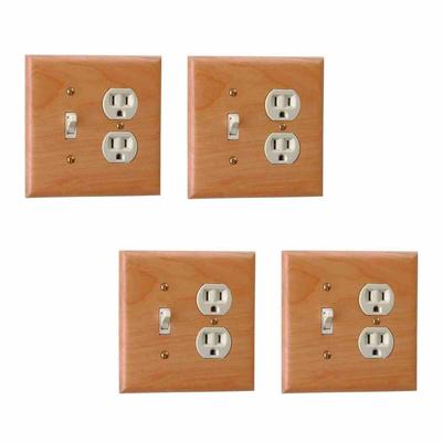 4 Switchplate Cherry Hardwood Toggle/Outlet | Renovator's Supply