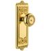 Grandeur Windsor Solid Brass Rose Privacy Door Knob Set with Parthenon