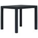 vidaXL Patio Table Garden Outdoor Porch Dining Table with Rattan Look Plastic