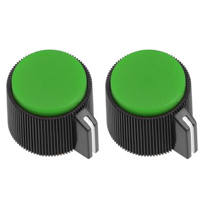 2Pcs 19x16mm Bakelite Potentiometer Volume Control Rotary Knob Green - green -2pcs