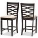 Baxton Studio Lanier Modern and Contemporary Fabric Upholstered Wood Counter Height Pub Chair