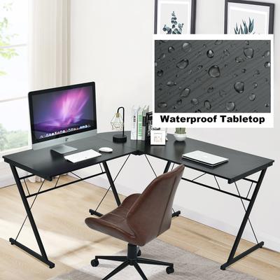 Costway 59'' L-Shaped Computer Table Study Worksta...