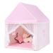 Kids Play Tent Large Playhouse Children Play Castle Fairy Tent Gift with Mat-Pink - 41" x 47" x 55" (L x W x H)