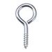 1.6"Screw Eye Hooks Self Tapping Screws Carbon Steel Screw-in Hanger 30pcs - silvery