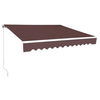 MCombo10x8Feet Manual Retractable Patio Door Window Awning Sunshade Shelter Outdoor Canopy