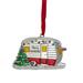 3.5" Silver Plated Camper with European Crystals Christmas Ornament