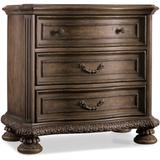 Hooker Furniture Rhapsody 35" Wide 3 Drawer Rustic Hardwood Nightstand