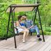 Costway Outdoor 2-Seat Swing Loveseat Canopy Hanging Swing