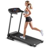 Goplus 1.0HP Folding Treadmill Electric Support Motorized Power