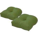 Outdoor Solid Verde Seat Cushions Set of 2 - 19 in x 19 in