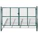 vidaXL Chain Link Fence with Posts Spike Galvanized Steel 4.1ftx49.2ft - 120.5" x 88.6"