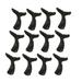 Zeckos Brown Cast Iron Whale Tail Drawer Pulls/ Knobs (Set Of 12) - 0.75 X 2.25 X 1.75 inches