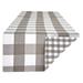 14"x72" Gray White Gingham Buffalo Checkered Rectangular Table Runner