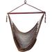 Soft Polyester Extra-Large Hanging Rope Caribbean Hammock Chair -Mocha