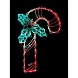 18" Red Green LED Candy Cane Christmas Window Silhouette Decoration