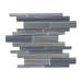 The Tile Life Rebel 1" x 6" Grey Glass Brick Mosaic Wall Tile