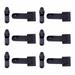 Black Wrought Iron Gate Flip Latch 5.75" L Antique Two Sided Flip Locks Rust Resistant Powder Coated Pack of 6 Renovators Supply
