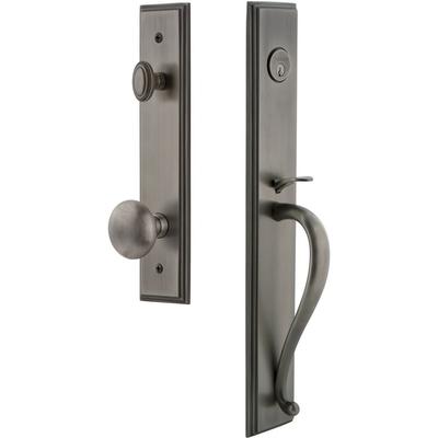 Grandeur Carre Solid Brass Rose Keyed Entry Single Cylinder "S" Grip
