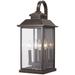 Lavery Miner's Loft Bronze & Clear Glass 4 Light Outdoor Wall Mount