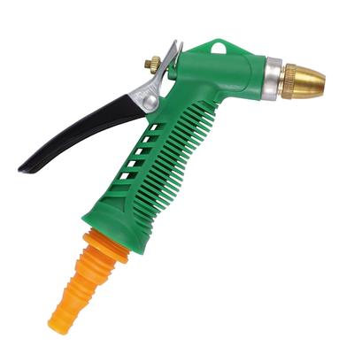 Gardening Rear Trigger Water Spray Hose Nozzle Sprayer Green Black - Green,Yellow,Silver Tone - 6.7" x 3.7" x 1.3"(L*W*T)