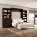 Pur Queen Murphy Bed with Shelving and Drawers (126W) by Bestar