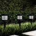 Pure Garden Solar 15" Pathway Coach Lights - Set of 6 - 3.5 x 3.5 x 15