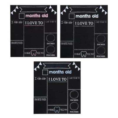 Baby Milestones Chalkboard 3 Asstd. - 0.50"w x 11.50"l x 13"h